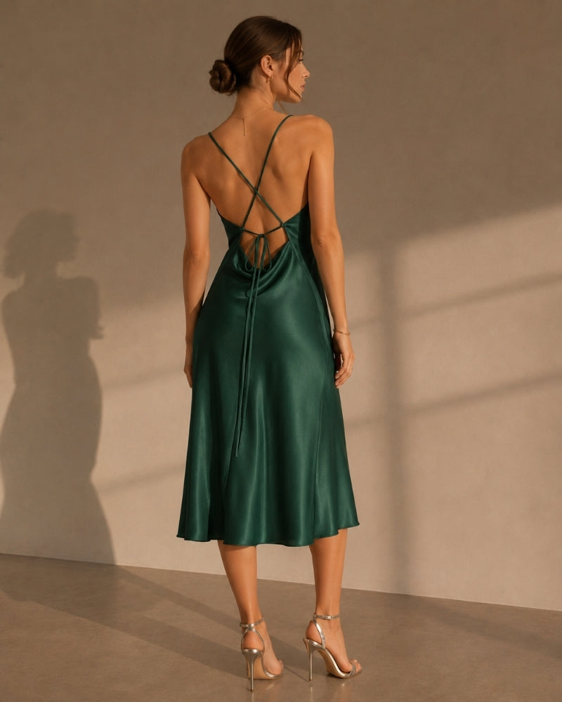 Bruges Silk Slip Dress