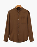 Lucca Cotton Band-Collar Shirt