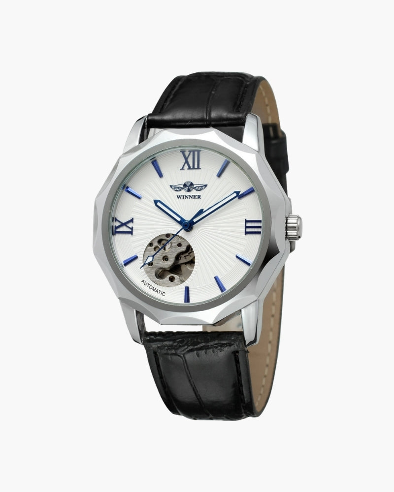 Biarritz Steel Skeleton Watch