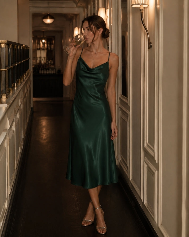 Bruges Silk Slip Dress
