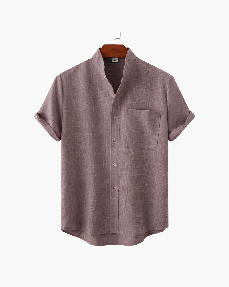 Pienza Band-Collar Shirt