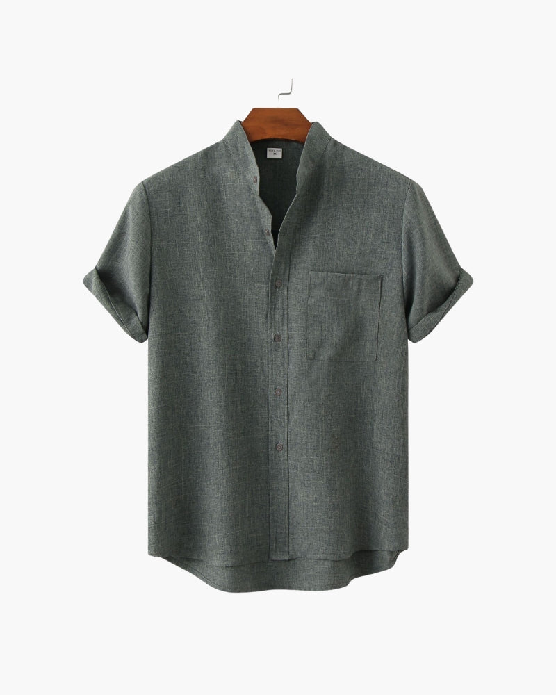 Pienza Band-Collar Shirt