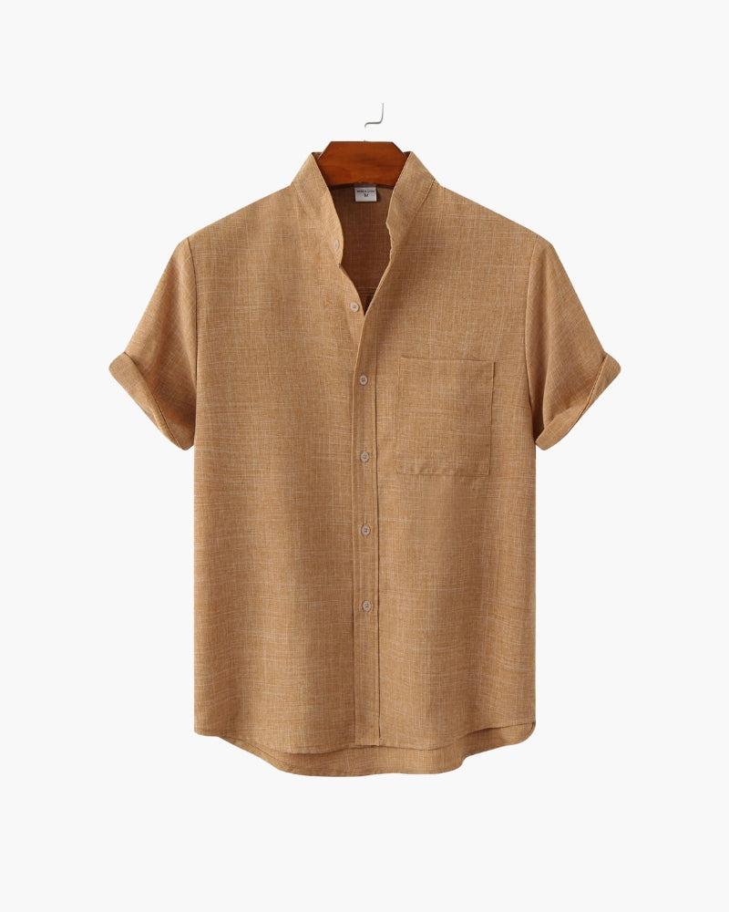 Pienza Band-Collar Shirt