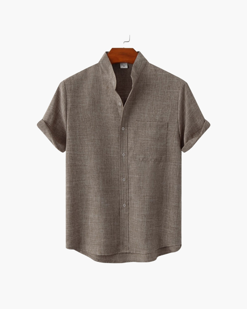 Pienza Band-Collar Shirt