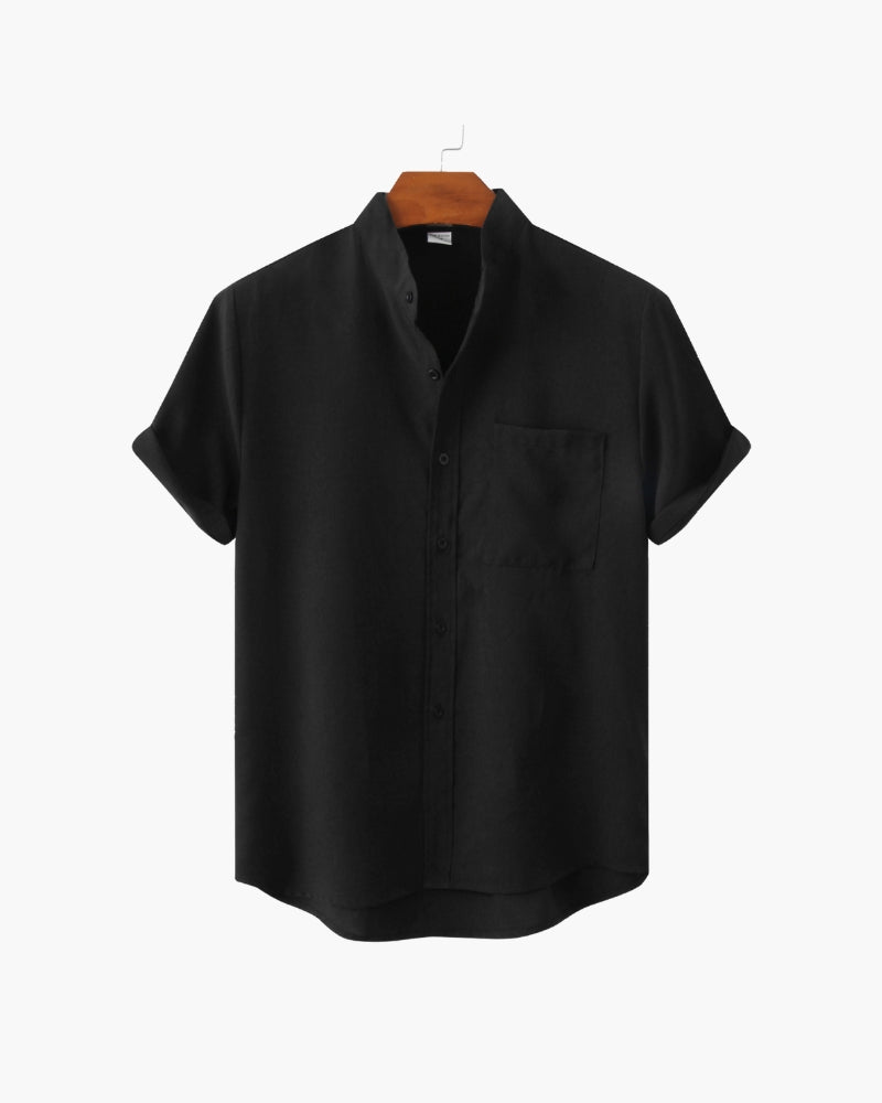 Pienza Band-Collar Shirt