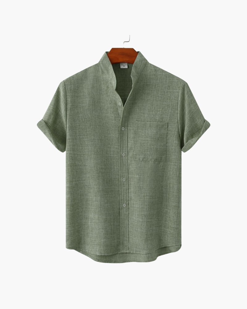 Pienza Band-Collar Shirt
