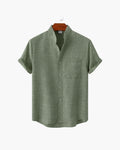 Pienza Band-Collar Shirt