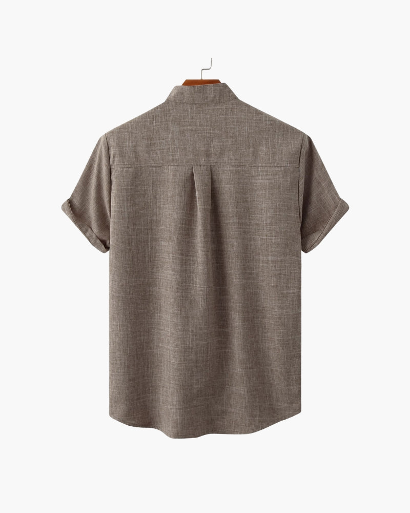Pienza Band-Collar Shirt