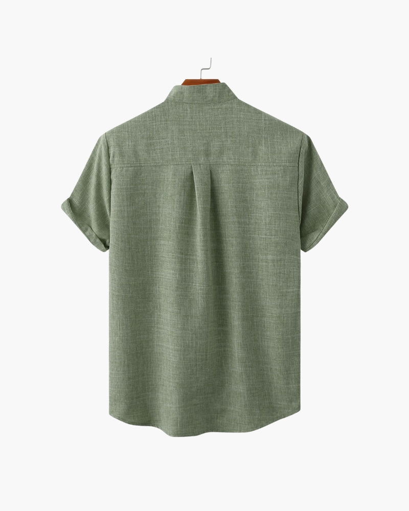 Pienza Band-Collar Shirt