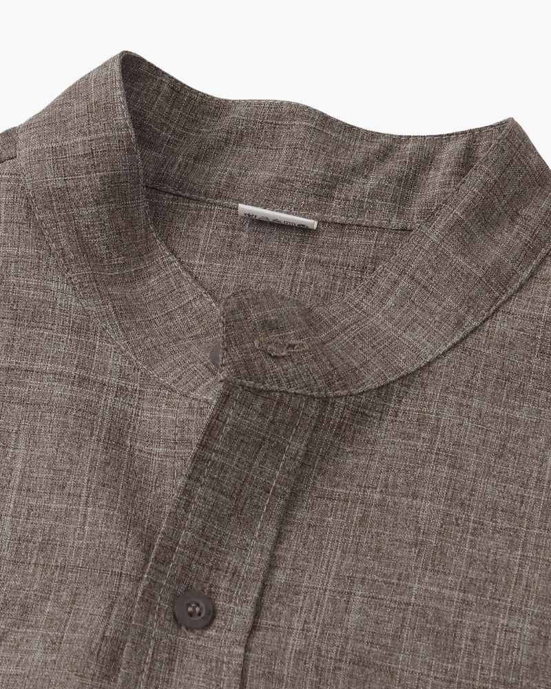 Pienza Band-Collar Shirt